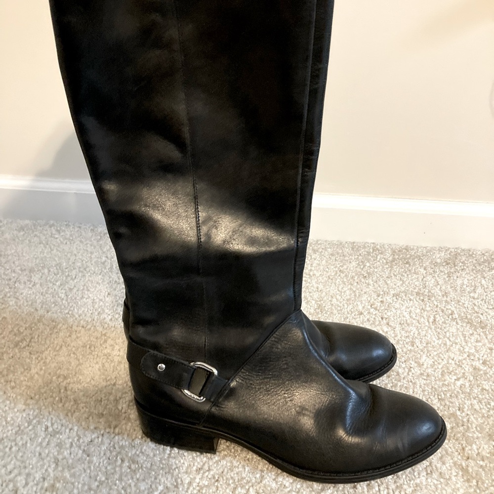 Ralph Lauren black leather riding boots